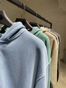 ผู้ผลิตเสื้อผ้า H5530 ขายส่งเสื้อฮู้ดดี้แบบวินเทจผ้าฝ้าย 100% น้ำหนัก 430 กรัม ซักกรด สำหรับผู้ชายและผู้หญิง - Product Image 4