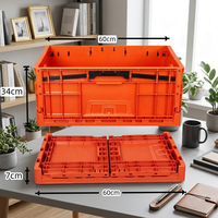 Caisse de rangement pliable empilable en plastique LRH de haute qualité, bacs de rangement pliables en PP/HDPE, capacité de charge 40 kg