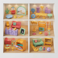 Jouets de collection DesignToy DIY : Meubles et accessoires pour maison de poupée, Boîte surprise, Cadeau promotionnel, Machine Gashapon, Jouets en capsule, Mini maison