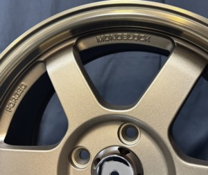 Jantes en alliage de 15 pouces 6.5J 4x100, design TE37, fabrication Flow Forming, bronze, pour voitures particulières Fiesta Mini Jetta Rio Accent Swift - Product Image 3