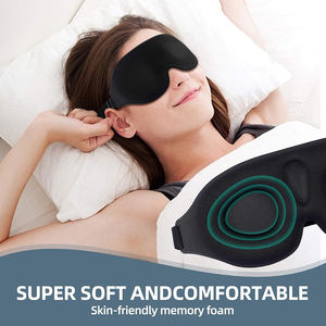 Masque de sommeil 3D pour les yeux, ensemble de voyage, fournisseur de masques oculaires avec logo, bandeau pas cher et bouchons d'oreilles en mousse anti-bruit - Product Image 5
