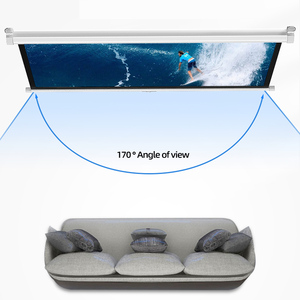 Giá Tốt Nhất 100 Inch 16:9 Của Nhãn Hiệu Kéo Tự Động Khóa Chiếu Màn Hình Máy Chiếu Cho Rạp Hát Tại Nhà Với Tự Hệ Thống Khóa - Product Image 4