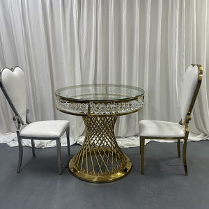 Tables rondes à gâteau en acier inoxydable doré pour événements <span class=keywords><strong>de</strong></span> mariage, modèle 2020, nouvelle vente - Product Image 6