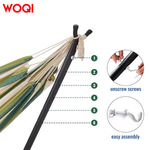 Soporte para Hamaca Doble Woqi, Estructura de Acero Resistente, Ajustable para Interiores y Exteriores, Ganchos Ajustables, Capacidad de 250 lb - Product Image 3