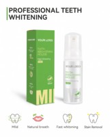 Mousse dentifrice blanchissante bio au citron et aux herbes, dentifrice blanchissant à marque privée, dentifrice naturel, fabricant en gros