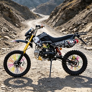 Moto tout-terrain à essence 4 temps 2026 125-250CC 115km/h Double échappement droit Amortisseurs hydrauliques avant/arrière Démarrage au kick 17" 125cc-25 - Product Image 4