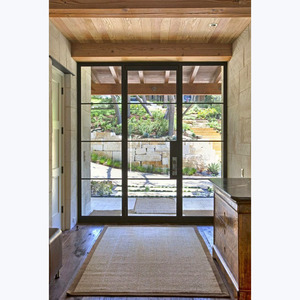 Vendite dirette della fabbrica Villa nera ferro francese finestre e porte moderno Patio ingresso in acciaio ferro porta interna in vetro - Product Image 5