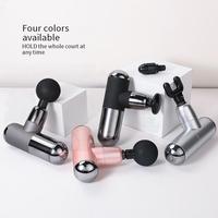 Pistolet de massage portatif mini professionnel pour fascias, 4 têtes, 6 niveaux de force, masseur à percussion des tissus profonds, batterie 1200 mAh pour le corps entier