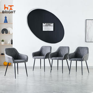 <span class=keywords><strong>2025</strong></span> sang trọng Đồ nội thất nhà hiện đại nóng bán giá rẻ vải bọc ghế ăn với màu đen sơn tĩnh điện chân - Product Image 2