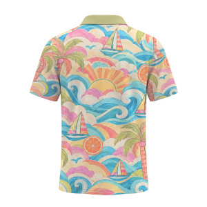 เสื้อโปโลวินเทจผู้ชายลายการ์ตูนป๊อปอาร์ต UPF50+ ระบายอากาศได้ดี สัมผัสนุ่ม ใส่เล่นกอล์ฟ เทนนิส หรือใส่ลำลอง - Product Image 4