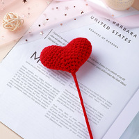Crochet fleur permanente coeur forme couleur Pure fleurs tissé à la main tricoté Bouquet mariage décor à la maison cadeau fait main pour la famille