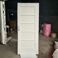 Porte intérieure pré-assemblée Shaker, noyau massif, MDF blanc apprêté, prête à peindre pour la maison, directement de l'usine