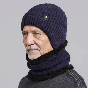 Topi Beanie Rajut Tebal Hangat Musim Dingin untuk Luar Ruangan dengan Penutup Telinga untuk Pria, Menerima Logo Kustom - Product Image 3