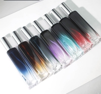 Haute qualité Rectangle dégradé couleur emballage compte-gouttes étanchéité bouteille de parfum 10ml 15ml verre parfum vaporisateur bouteille avec couvercle