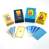 Jeu de cartes à jouer personnalisées de haute qualité, impression recto-verso, jeu de cartes de tarot avec brochure