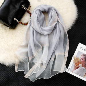Chales y chales para mujer, Pashmina suave fina de talla <span class=keywords><strong>grande</strong></span>, <span class=keywords><strong>Foulard</strong></span> de <span class=keywords><strong>playa</strong></span>, hiyab Echarpe para mujer, bufanda de seda de verano a la moda para mujer - Product Image 4