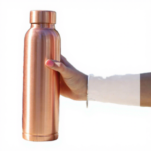 Customized Size Handcrafted Pure Copper Classic <b>Large</b> Capacity Eco Friendly Water Bottle with Lids - Product Image 1