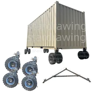 S-S roda Kastor, kontainer pengiriman roda ganda karet solid beban 5T 10T