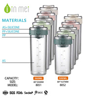 Bouteille d'eau réutilisable de 360 ml/500 ml avec logo personnalisé, sans BPA, à double paroi, sécurisée pour les aliments, anti-fuite, avec filtre amovible pour une utilisation en extérieur