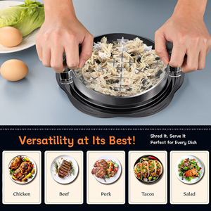 2024 cấp thực phẩm PP BBQ công cụ thịt gà Shredder công cụ cấp thực phẩm PP không trượt lớn gà Shredder với nắp rõ ràng cho nhà bếp - Product Image 4