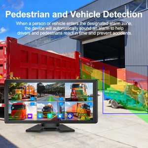 จอภาพแยกสี่ส่วนขนาด 10.1 นิ้ว สำหรับรถบรรทุก 6CH ADAS พร้อมกล้องมองหลัง ชุดเตือน BSD ระบบติดตาม DVR สำหรับรถบรรทุก - Product Image 5