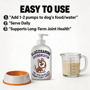 Glucosamine liquide pour chiens, saveur bacon, chondroïtine, MSM, acide hyaluronique, complément K9, formule pour les articulations, mobilité avancée des articulations - Product Image 4