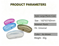 Étui à lunettes en PVC transparent en gros, plusieurs couleurs, boîte à lunettes semi-rigide en plastique, grande capacité, résistant à la pression