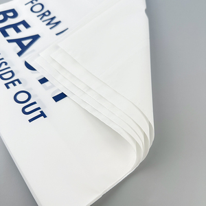Sacchetto di Plastica Bianco PE Personalizzabile con Logo, Fondo Largo, Manico Robusto, Riciclabile, Facile da Trasportare, per Supermercati e Negozi - Product Image 4