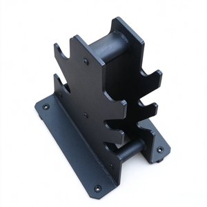 Support de rangement pour haltères en acier au carbone noir à 3 niveaux, stable, organisateur de salle de sport - Product Image 4