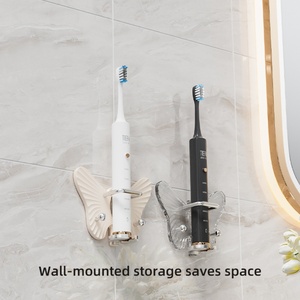 Self-Adhesive <b>Electric</b> <b>Toothbrush</b> Stand <b>Charger</b> Base Wall Mounted Electronic <b>Toothbrush</b> Butterfly Holder for Bathroom - Product Image 4