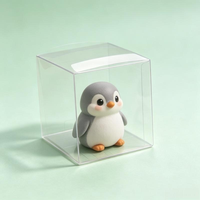 Boîte d'emballage carrée transparente en PVC personnalisable pour jouets de décompression avec logo imprimable pour supermarchés et épiceries
