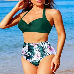 ชุดบิกินี่ผู้หญิงแบบกำหนดเองได้ ลายจุด ชุดว่ายน้ำชายหาดฤดูร้อนสำหรับผู้หญิง ชุดว่ายน้ำไซส์ใหญ่ 2 ชิ้น ชุดว่ายน้ำฤดูร้อนที่ปรับแต่งได้ - Product Image 4