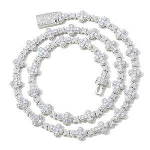 Exclusive Custom Rainbow Iced Out Moissanite Necklace 925 Sterling Silver Hip Hop Bling VVS Multicolor Chain Jewelry Pass <b>Tester</b> - Product Image 6