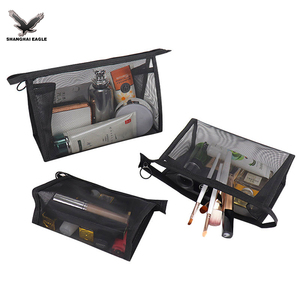 Estuche para cosméticos negro de viaje con logotipo personalizado al por mayor, estuche organizador de maquillaje, caja de almacenamiento para maquillaje - Product Image 5