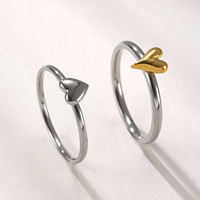 Nieuwe roestvrijstalen ring sieraden kleurafstemmende liefdesring herdenkingsgeschenk paarring voor Valentijnsdag Moederdag