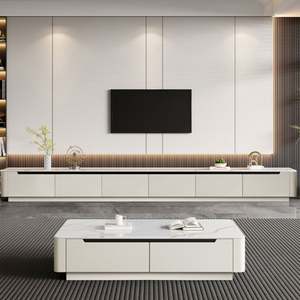 Modern <b>Tv</b> Console Table Living Room Furniture Luxury <b>Tv</b> <b>Stand</b> <b>Tv</b> Cabinet for Bedroom Unfinished <b>Teak</b> Wood Furniture - Product Image 4