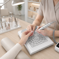 Aspirateur de poussière professionnel X60 pour salon de manucure, extraction puissante, 3500 tr/min, portable, plastique blanc rose