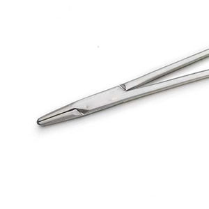 Soporte de aguja de madera Crile de acero inoxidable de base Manual de 20cm de alta calidad con instrumento quirúrgico clínico de plástico de diseño ranurado - Product Image 4