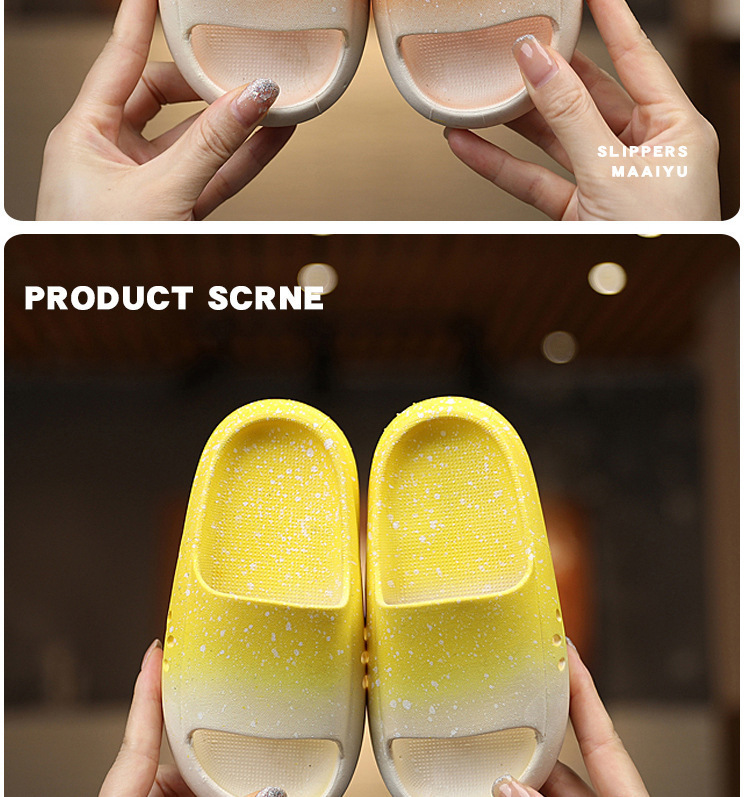 Children Summer Beach Shoes Anti-slip Rubber Slides Slipper Kids Slippers Cartoon Indoor Shoes