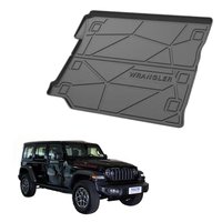 Accessoires Auto tous temps 3D doublure de compartiment cargo arrière tapis de coffre de voiture pour JEEP Wrangler Rubicon 4 portes édition 2018-2024