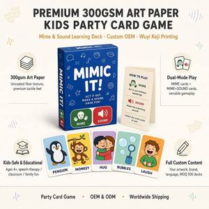 Gioco di Carte Personalizzato per Bambini con Mime e Suoni - Portatile, Carta Artistica 300gsm, per Feste in Famiglia, Adatto per Terapia del Linguaggio, Logo Personalizzato OEM, MOQ 500 - Product Image 6