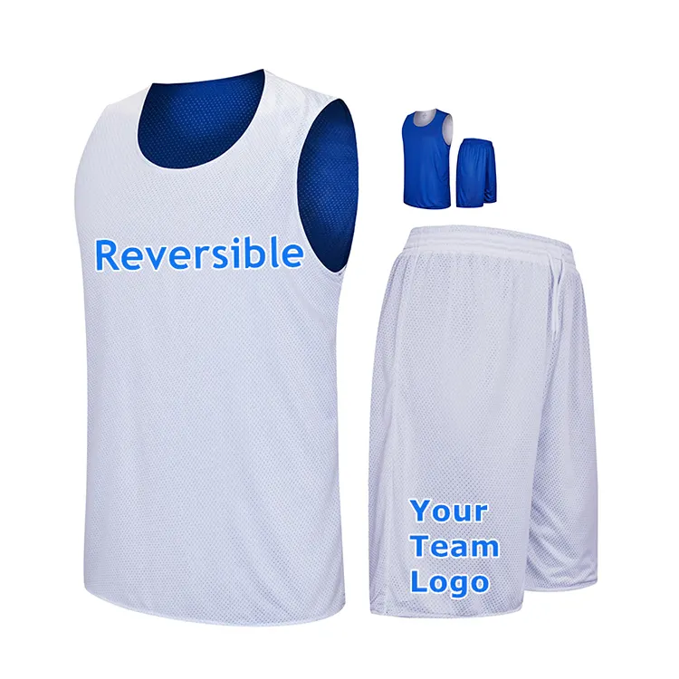 Venta al por mayor de ropa de baloncesto personalizada última camiseta de baloncesto y pantalones cortos de diseño de sublimación Reversible uniforme de baloncesto Jersey