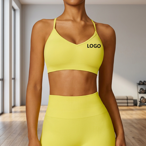 Sujetador Deportivo para Yoga y Gimnasio, Transpirable, Elástico en Cuatro Direcciones, Ligero, de Secado Rápido, Soporte Medio, con Relleno Extraíble y Doble Tirante Delantero - Product Image 3