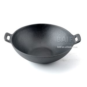24 cm <span class=keywords><strong>31</strong></span> cm 37 cm Amazon Bases Pré-Assaisonné Fonte <span class=keywords><strong>Wok</strong></span> Pan Woks et Remuer Poêles à Frire avec boucle poignées Chinois Pow <span class=keywords><strong>Wok</strong></span> - Product Image 2