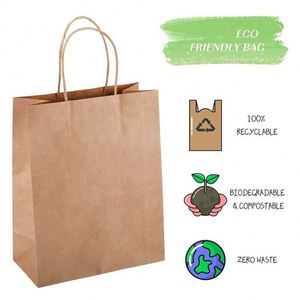 Bolsas de Compra Personalizadas de Papel Kraft Marrón - Product Image 4