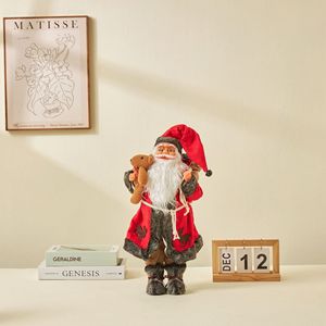 DAMAI Santa Claus Ornaments Christmas Decorations Red Brown Standing Christmas Dolls Santa Claus for Christmas Decoration - Product Image 5