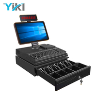 Terminal de point de vente de restaurant à écran tactile de 15.6 pouces avec imprimante de reçus de 58mm