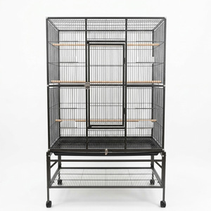 Jaula Extra Grande para Pájaros con Soporte y Ruedas, Jaula Metálica para Loros con Bandeja Extraíble, Perchas y Comederos para Uso <span class=keywords><strong>en</strong></span> Interiores y Exteriores - Product Image 5