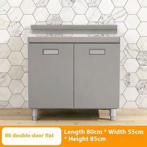 Armoire <span class=keywords><strong>de</strong></span> <span class=keywords><strong>cuisine</strong></span> modulaire tout-<span class=keywords><strong>en</strong></span>-un <span class=keywords><strong>en</strong></span> acier inoxydable <span class=keywords><strong>de</strong></span> style moderne 304 avec cuisinière simple, évier et rangement, garantie 5 ans - Product Image 6