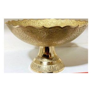 Bol de fruits décoratif en laiton de style indien, ustensile à main en métal décoratif, pour les fruits, bon marché - Product Image 3
